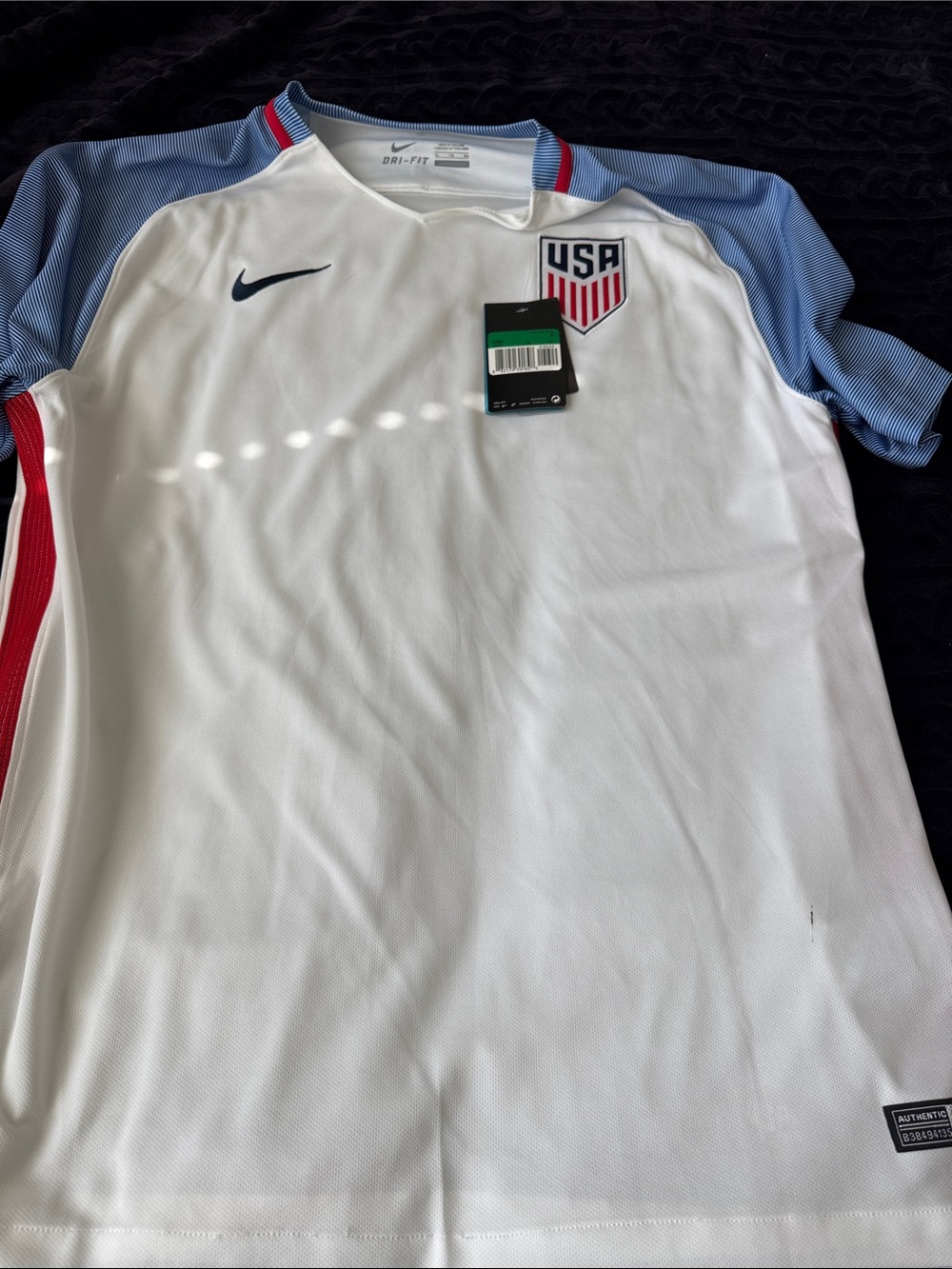 Nike Kids USA Soccer Jersey - White with Light Blue & Red Trim